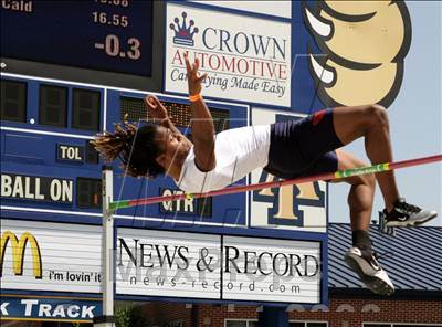 Thumbnail 1 in NCHSAA 4A State Championships (Boys Field Events) photogallery.