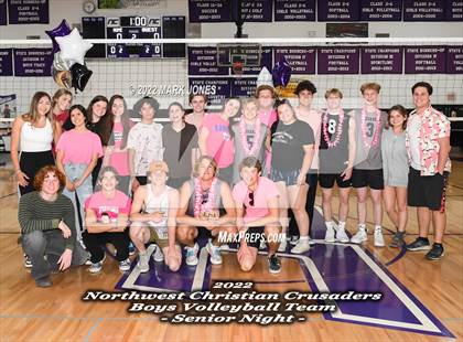 Thumbnail 1 in Notre Dame Prep @ Northwest Christian (Senior Night) photogallery.