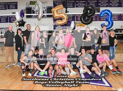 Thumbnail 1 in Notre Dame Prep @ Northwest Christian (Senior Night) photogallery.