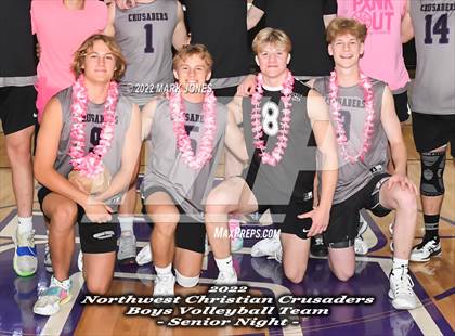 Thumbnail 2 in Notre Dame Prep @ Northwest Christian (Senior Night) photogallery.
