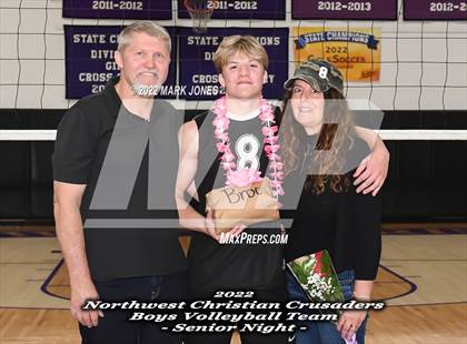 Thumbnail 1 in Notre Dame Prep @ Northwest Christian (Senior Night) photogallery.