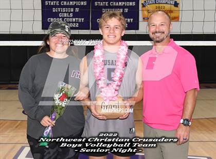 Thumbnail 2 in Notre Dame Prep @ Northwest Christian (Senior Night) photogallery.