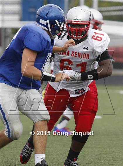 Thumbnail 1 in Lima Senior vs. Defiance (Scrimmage) photogallery.