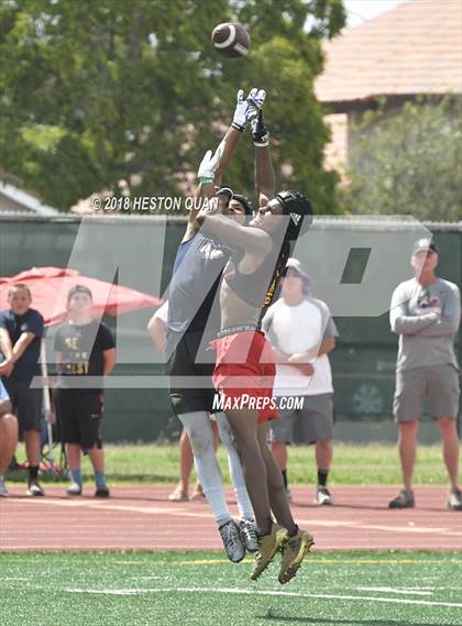 Thumbnail 2 in St. John Bosco vs. Mission Viejo (Battle at the Beach 7-on-7) photogallery.