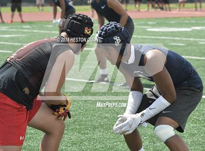 Thumbnail 1 in St. John Bosco vs. Mission Viejo (Battle at the Beach 7-on-7) photogallery.