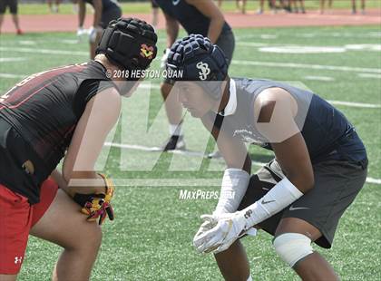 Thumbnail 3 in St. John Bosco vs. Mission Viejo (Battle at the Beach 7-on-7) photogallery.