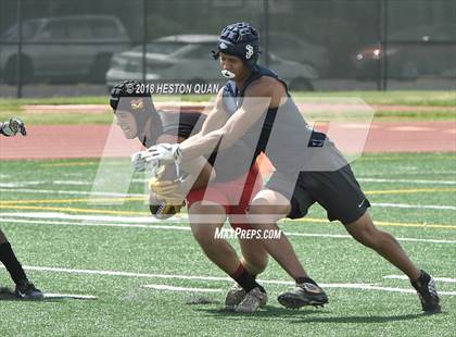 Thumbnail 2 in St. John Bosco vs. Mission Viejo (Battle at the Beach 7-on-7) photogallery.