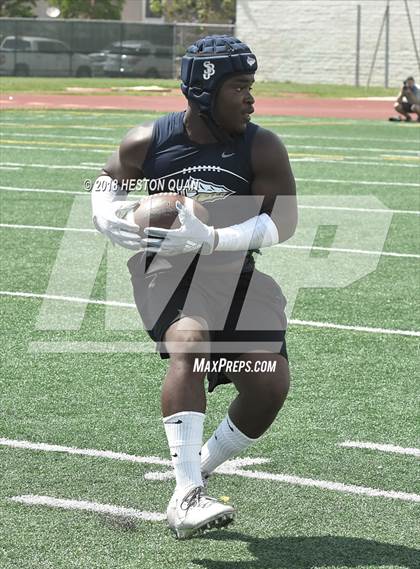 Thumbnail 2 in St. John Bosco vs. Mission Viejo (Battle at the Beach 7-on-7) photogallery.