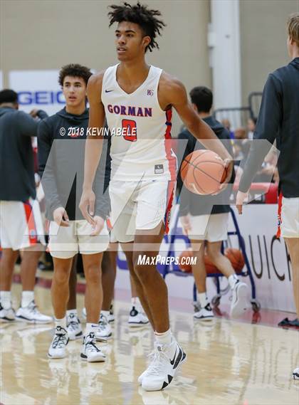 Thumbnail 1 in Bishop Gorman Vs Denton Guyer (Hoophall West Tournament) photogallery.