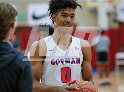 Thumbnail 1 in Bishop Gorman Vs Denton Guyer (Hoophall West Tournament) photogallery.