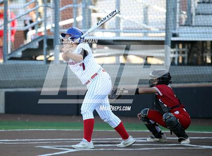 Thumbnail 2 in Ursuline Academy vs. Prairiland (Royse City Varsity Softball Tournament) photogallery.