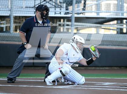 Thumbnail 3 in Ursuline Academy vs. Prairiland (Royse City Varsity Softball Tournament) photogallery.