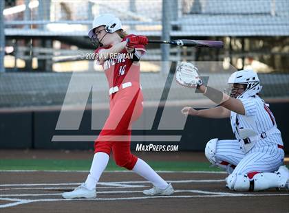 Thumbnail 1 in Ursuline Academy vs. Prairiland (Royse City Varsity Softball Tournament) photogallery.