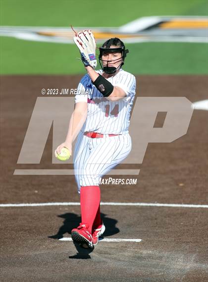 Thumbnail 1 in Ursuline Academy vs. Prairiland (Royse City Varsity Softball Tournament) photogallery.