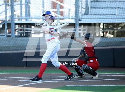Thumbnail 3 in Ursuline Academy vs. Prairiland (Royse City Varsity Softball Tournament) photogallery.