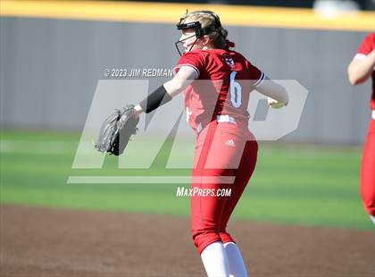 Thumbnail 3 in Ursuline Academy vs. Prairiland (Royse City Varsity Softball Tournament) photogallery.