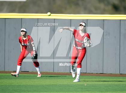 Thumbnail 2 in Ursuline Academy vs. Prairiland (Royse City Varsity Softball Tournament) photogallery.