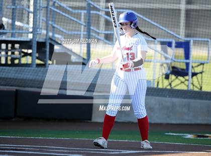 Thumbnail 3 in Ursuline Academy vs. Prairiland (Royse City Varsity Softball Tournament) photogallery.