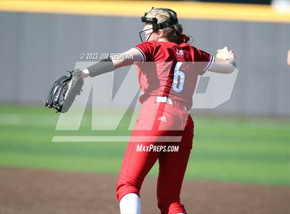 Thumbnail 2 in Ursuline Academy vs. Prairiland (Royse City Varsity Softball Tournament) photogallery.