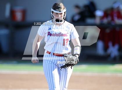 Thumbnail 2 in Ursuline Academy vs. Prairiland (Royse City Varsity Softball Tournament) photogallery.