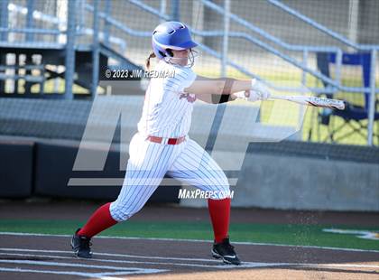 Thumbnail 3 in Ursuline Academy vs. Prairiland (Royse City Varsity Softball Tournament) photogallery.