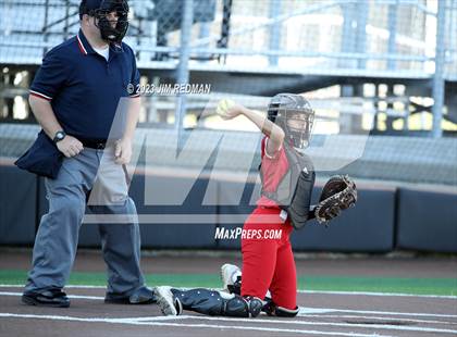 Thumbnail 2 in Ursuline Academy vs. Prairiland (Royse City Varsity Softball Tournament) photogallery.