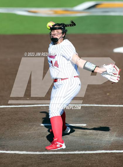Thumbnail 2 in Ursuline Academy vs. Prairiland (Royse City Varsity Softball Tournament) photogallery.