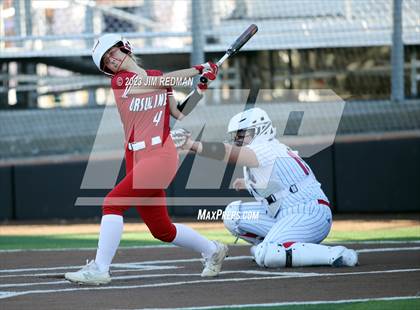Thumbnail 3 in Ursuline Academy vs. Prairiland (Royse City Varsity Softball Tournament) photogallery.