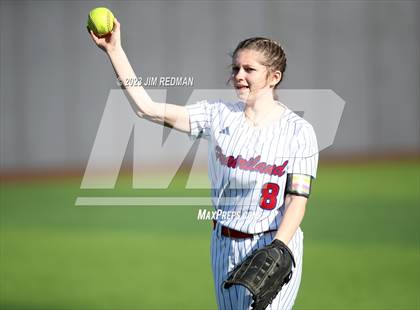 Thumbnail 3 in Ursuline Academy vs. Prairiland (Royse City Varsity Softball Tournament) photogallery.