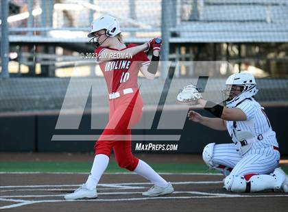 Thumbnail 3 in Ursuline Academy vs. Prairiland (Royse City Varsity Softball Tournament) photogallery.