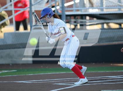 Thumbnail 2 in Ursuline Academy vs. Prairiland (Royse City Varsity Softball Tournament) photogallery.