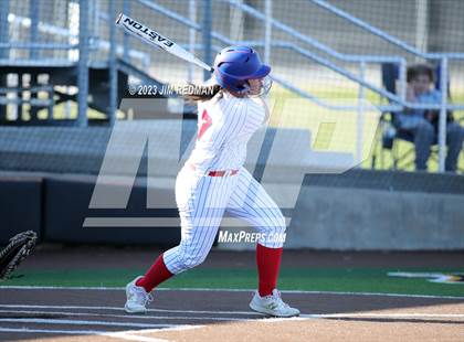 Thumbnail 2 in Ursuline Academy vs. Prairiland (Royse City Varsity Softball Tournament) photogallery.