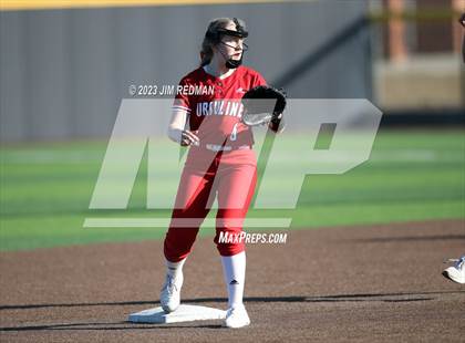 Thumbnail 3 in Ursuline Academy vs. Prairiland (Royse City Varsity Softball Tournament) photogallery.