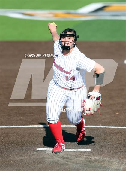 Thumbnail 1 in Ursuline Academy vs. Prairiland (Royse City Varsity Softball Tournament) photogallery.