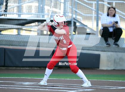 Thumbnail 2 in Ursuline Academy vs. Prairiland (Royse City Varsity Softball Tournament) photogallery.
