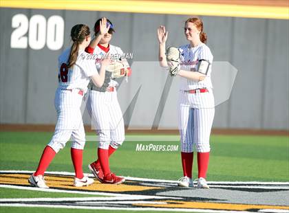 Thumbnail 1 in Ursuline Academy vs. Prairiland (Royse City Varsity Softball Tournament) photogallery.