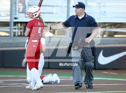 Thumbnail 3 in Ursuline Academy vs. Prairiland (Royse City Varsity Softball Tournament) photogallery.