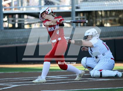 Thumbnail 3 in Ursuline Academy vs. Prairiland (Royse City Varsity Softball Tournament) photogallery.