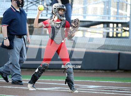 Thumbnail 2 in Ursuline Academy vs. Prairiland (Royse City Varsity Softball Tournament) photogallery.