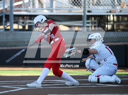 Thumbnail 3 in Ursuline Academy vs. Prairiland (Royse City Varsity Softball Tournament) photogallery.