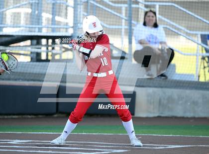Thumbnail 2 in Ursuline Academy vs. Prairiland (Royse City Varsity Softball Tournament) photogallery.