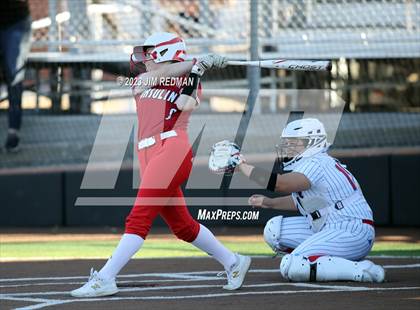 Thumbnail 3 in Ursuline Academy vs. Prairiland (Royse City Varsity Softball Tournament) photogallery.