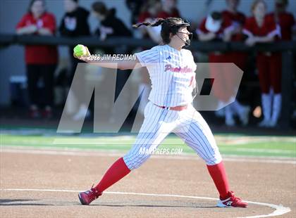 Thumbnail 2 in Ursuline Academy vs. Prairiland (Royse City Varsity Softball Tournament) photogallery.