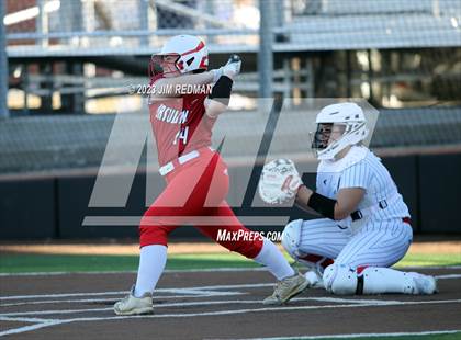 Thumbnail 2 in Ursuline Academy vs. Prairiland (Royse City Varsity Softball Tournament) photogallery.