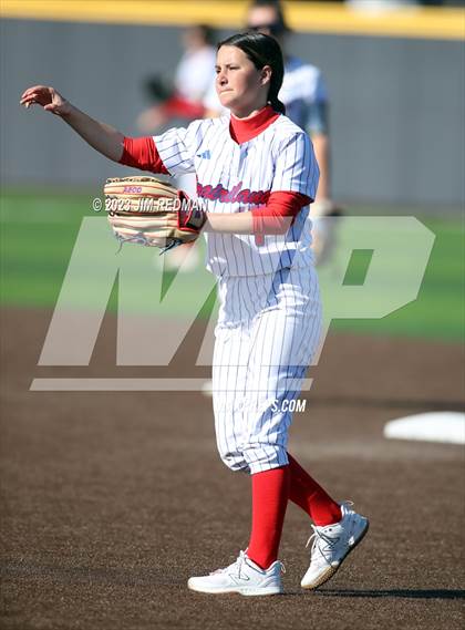 Thumbnail 3 in Ursuline Academy vs. Prairiland (Royse City Varsity Softball Tournament) photogallery.