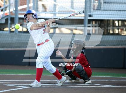 Thumbnail 3 in Ursuline Academy vs. Prairiland (Royse City Varsity Softball Tournament) photogallery.