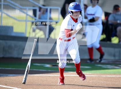 Thumbnail 2 in Ursuline Academy vs. Prairiland (Royse City Varsity Softball Tournament) photogallery.