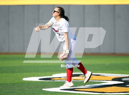 Thumbnail 1 in Ursuline Academy vs. Prairiland (Royse City Varsity Softball Tournament) photogallery.