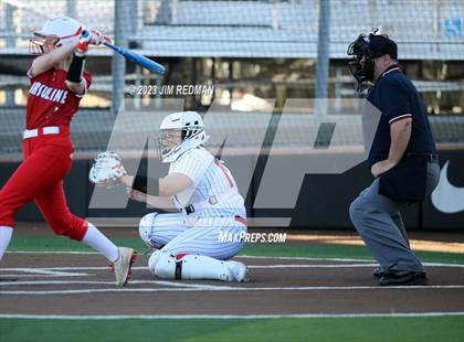 Thumbnail 1 in Ursuline Academy vs. Prairiland (Royse City Varsity Softball Tournament) photogallery.