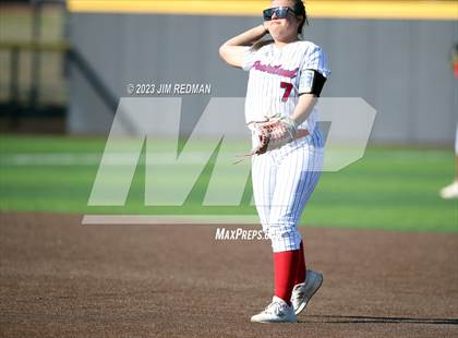 Thumbnail 3 in Ursuline Academy vs. Prairiland (Royse City Varsity Softball Tournament) photogallery.